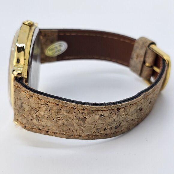 VTG Ronica Women\'s Watch 44MM Brown‎ Dial Brown Leather Band Straps New Battery